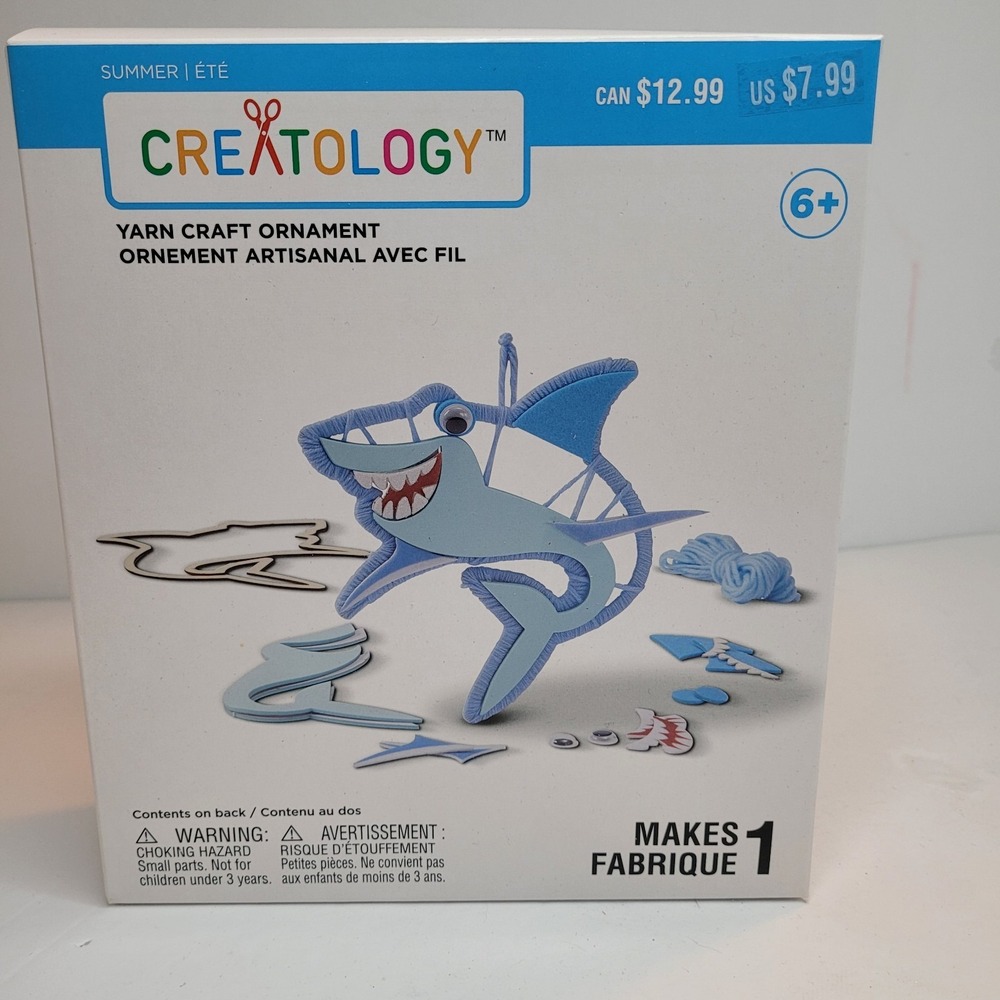 Creatology Yarn Craft Ornament Shark‎ Kit